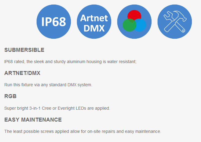 DMX al aire libre LED programable arandela luz