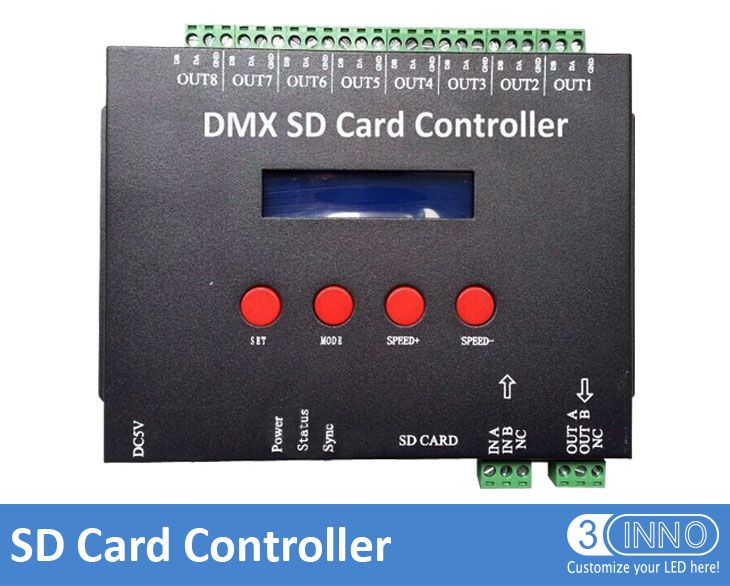 Controlador DVI Controlador de tarjeta SD Controlador de LED LED Controlador de tarjeta SD Controlador LED de píxeles Controlador digital de LED Regulador de atenuador de LED