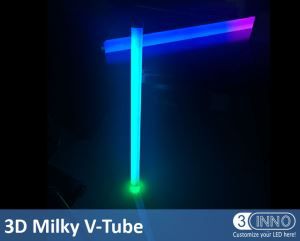 RGB LED tubo tubo Vertical 3D DMX lechoso tubo Vertical del tubo del LED luz 3D LED Meteor Nevada LED luces LED Meteor Madrix compatible con luces LED Vertical tubo de