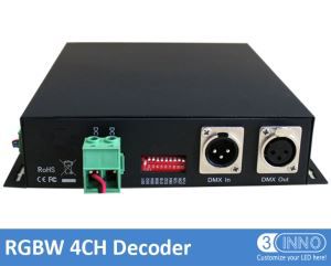 DMX LED controlador 4 canales PWM decodificador RGBW decodificador convertidor de LED WS2801 decodificador DMX RGB decodificador 4 canales DMX decodificador